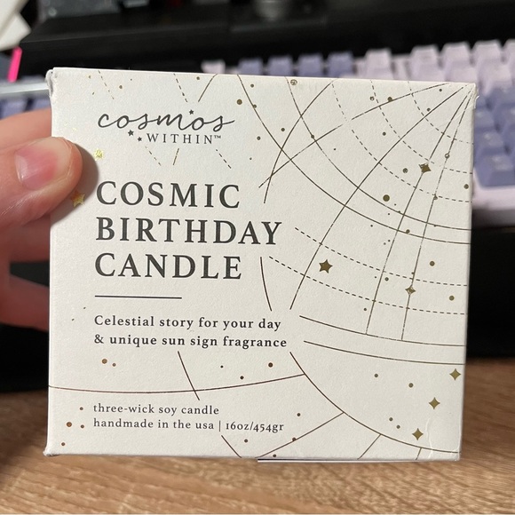 NEW Cosmic Birthday Candle 3 wick soy candle OCTOBER 13 - Picture 1 of 7